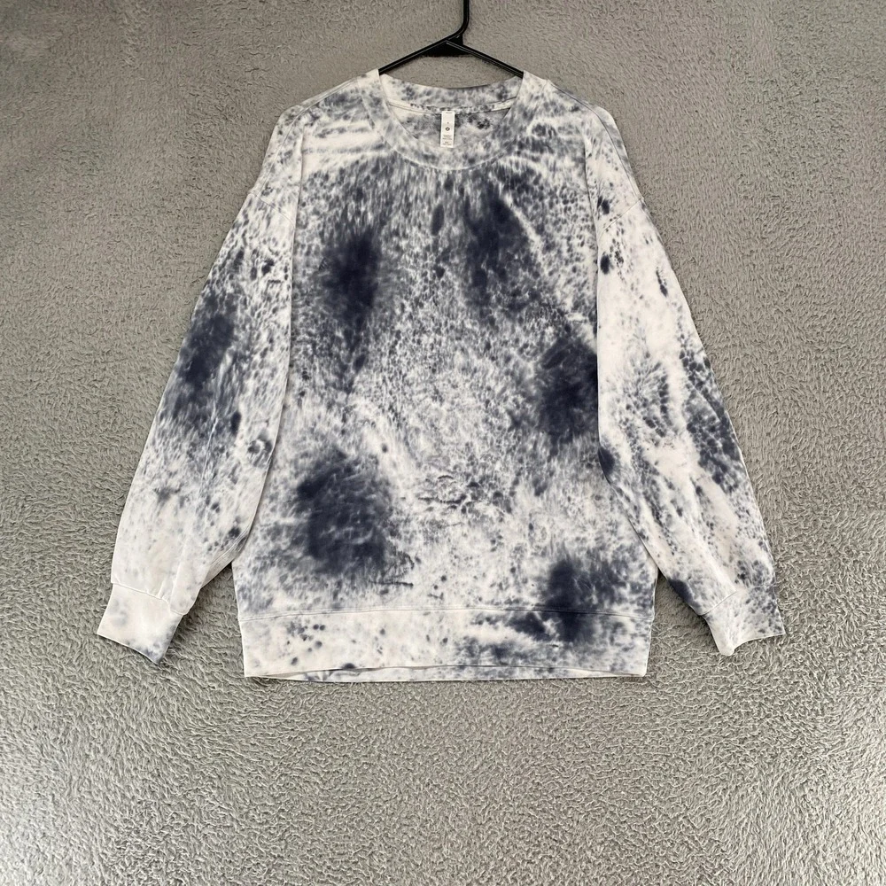 Lululemon Perfectly Oversized Sweatshirt Womens 4‎ Tie Dye Marble Relaxed Terry